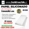 Papel Siliconado A4 25 Hojas