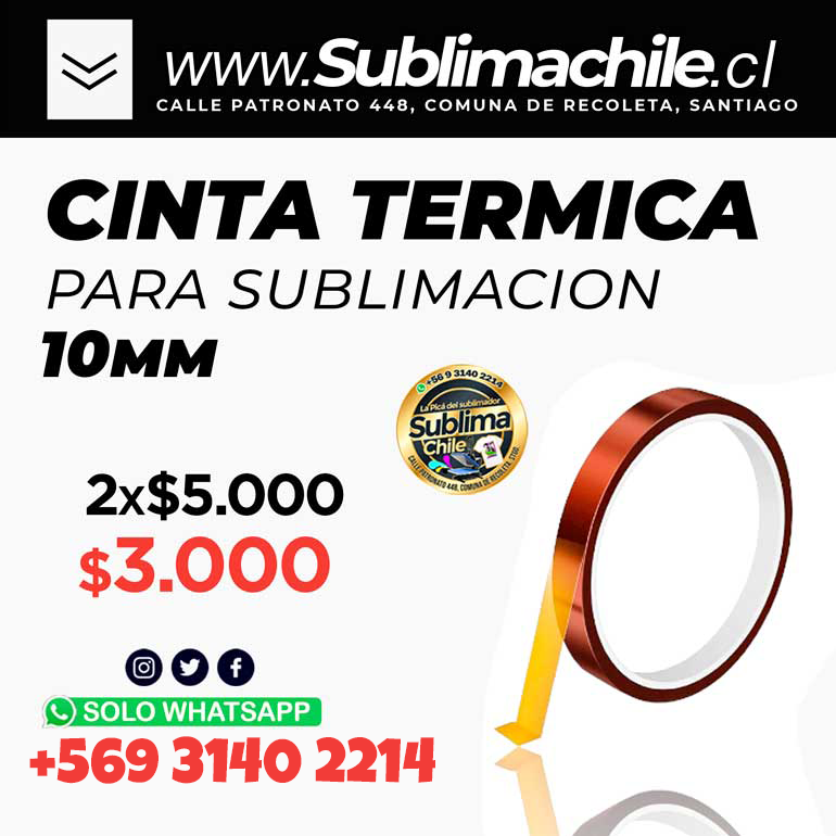 Cinta Adhesiva Thermo Resistente 1cm 1 Cinta Adhesiva Thermo Resistente 1cm