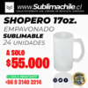 Pack 24 Shoperos Empavonados para Sublimar 17oz
