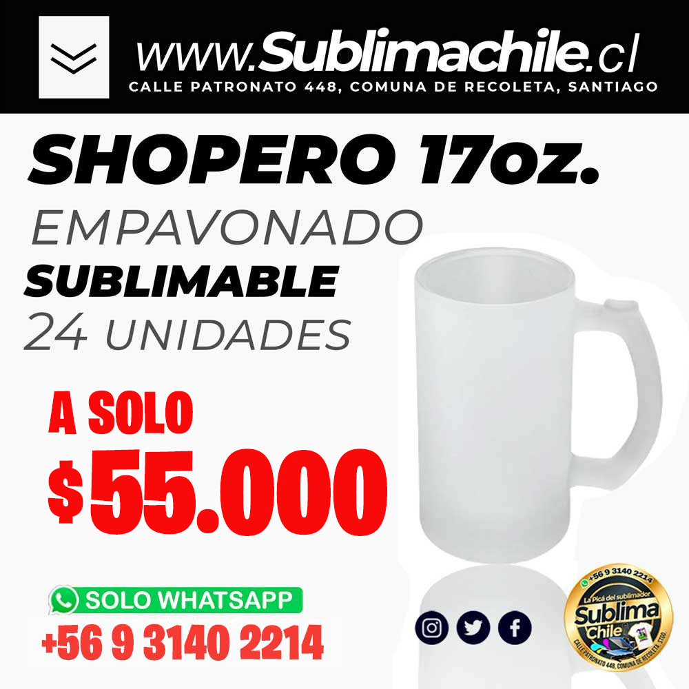 Pack 24 Shoperos Empavonados para Sublimar 17oz 1 Pack 24 Shoperos Empavonados para Sublimar 17oz