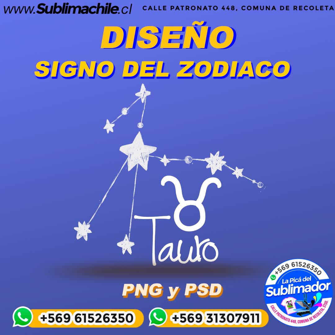 Diseño Constelación de Tauro Editable para Sublimar- PSD Y PNG 1 Diseño Constelación de Tauro Editable para Sublimar- PSD Y PNG