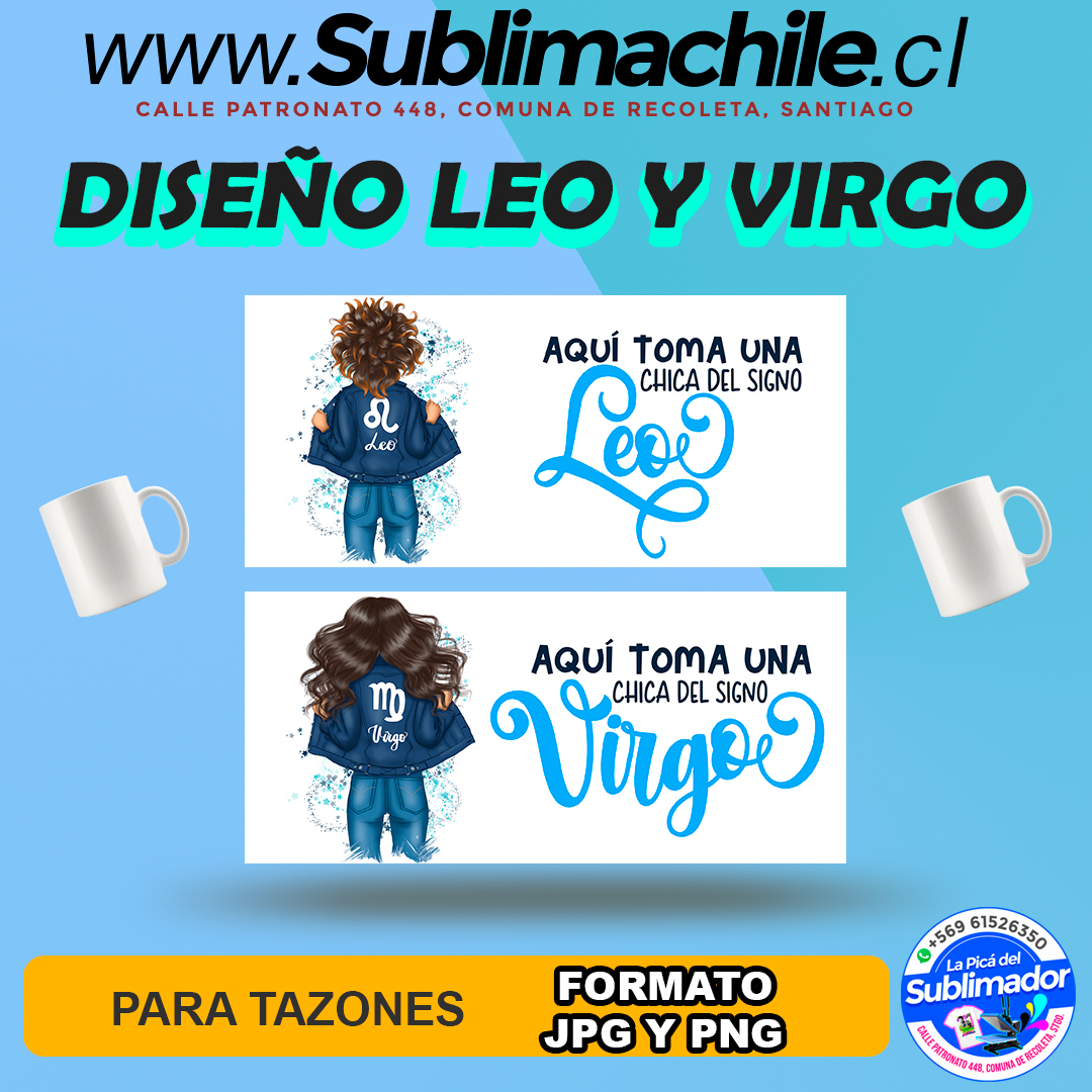 Dos diseños de signos del zodiaco para sublimar - JPG, PSD Y PNG 1 Dos diseños de signos del zodiaco para sublimar - JPG, PSD Y PNG