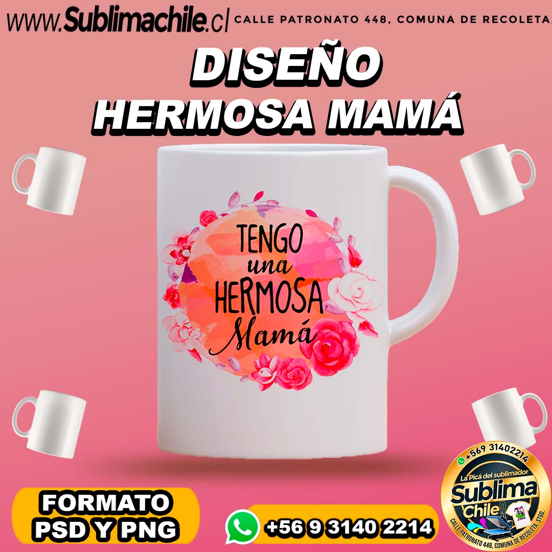 Diseño Hermosa Mamá para Sublimar Tazones Editable - PNG y PSD 1 Diseño Hermosa Mamá para Sublimar Tazones Editable - PNG y PSD