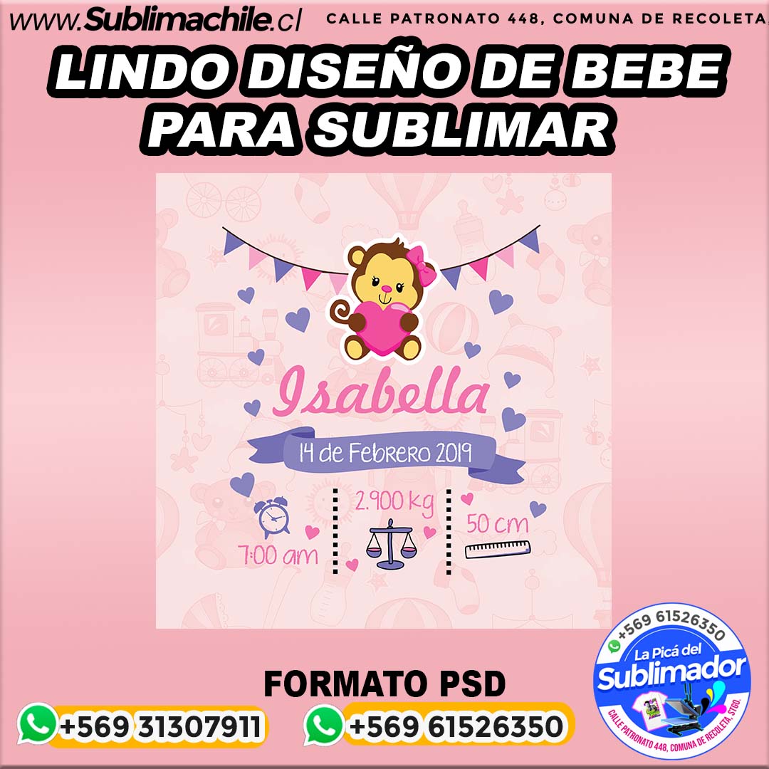 Lindo diseño de bebes para sublimar cojines - PSD 1 Lindo diseño de bebes para sublimar cojines - PSD