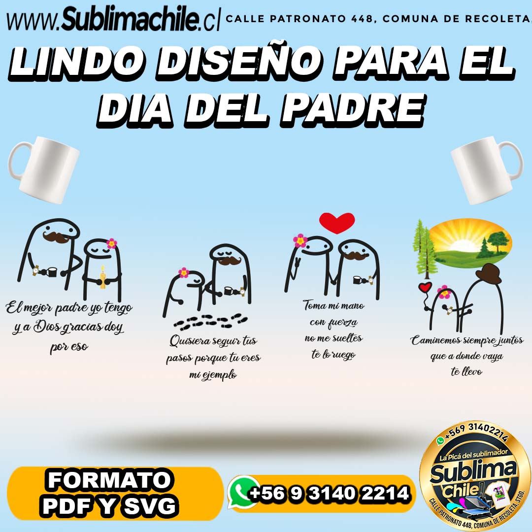 Lindo diseño para el dia del padre para sublimar - PDF Y SVG 1 Lindo diseño para el dia del padre para sublimar - PDF Y SVG