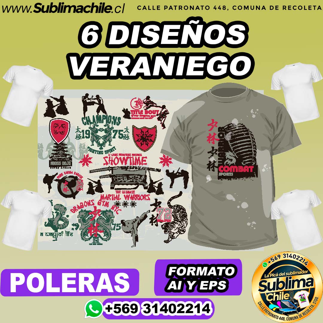15 Diseños Orientales para Sublimar en Poleras - AI y EPS 1 15 Diseños Orientales para Sublimar en Poleras - AI y EPS