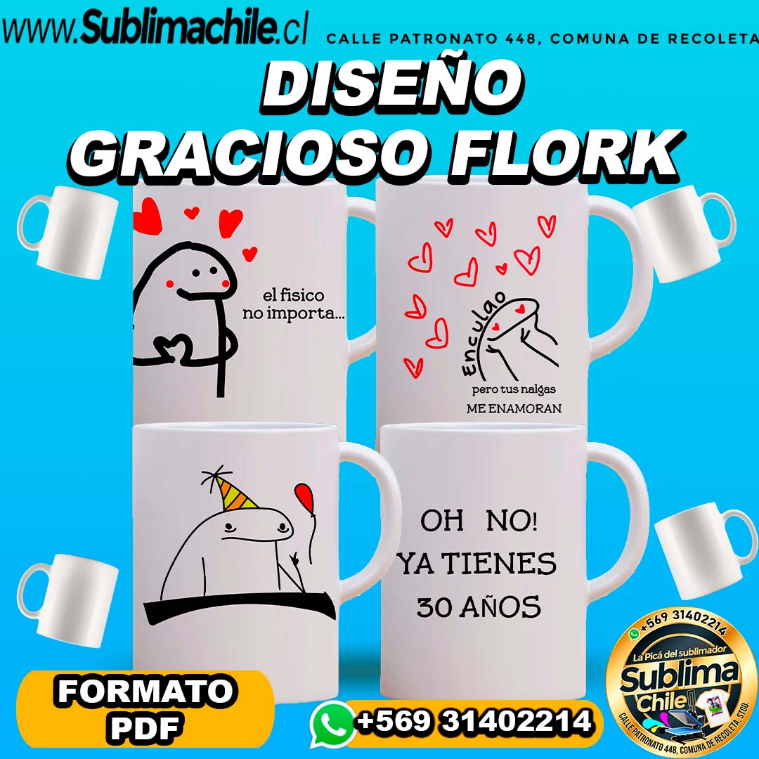 2 Diseño Flork Graciosos para Sublimar en Tazones - PDF Editable en CDR 1 2 Diseño Flork Graciosos para Sublimar en Tazones - PDF Editable en CDR