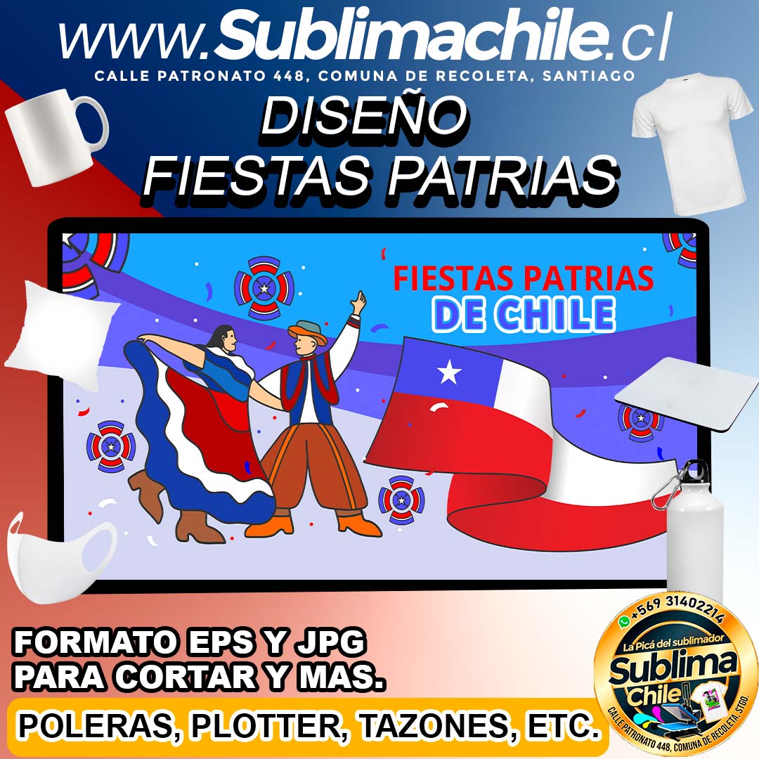 Diseño de Fiestas Patrias para Sublimar - JPG y EPS 1 Diseño de Fiestas Patrias para Sublimar - JPG y EPS