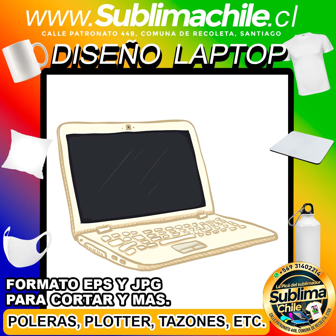 Diseño de Laptop para Sublimar - JPG y EPS 1 Diseño de Laptop para Sublimar - JPG y EPS