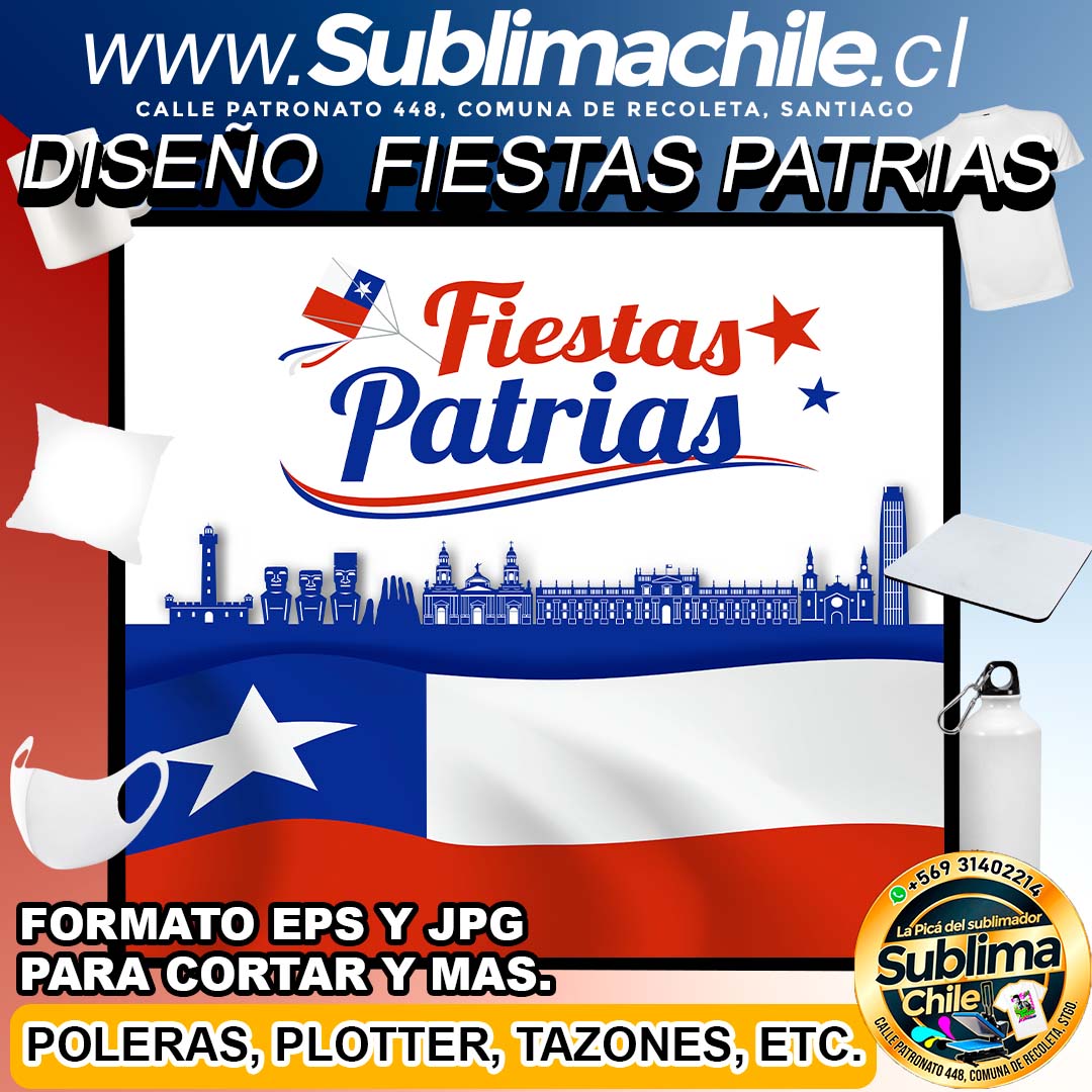 Diseño editable en CDR de las Fiestas Patrias para Sublimar - JPG y EPS 1 Diseño editable en CDR de las Fiestas Patrias para Sublimar - JPG y EPS