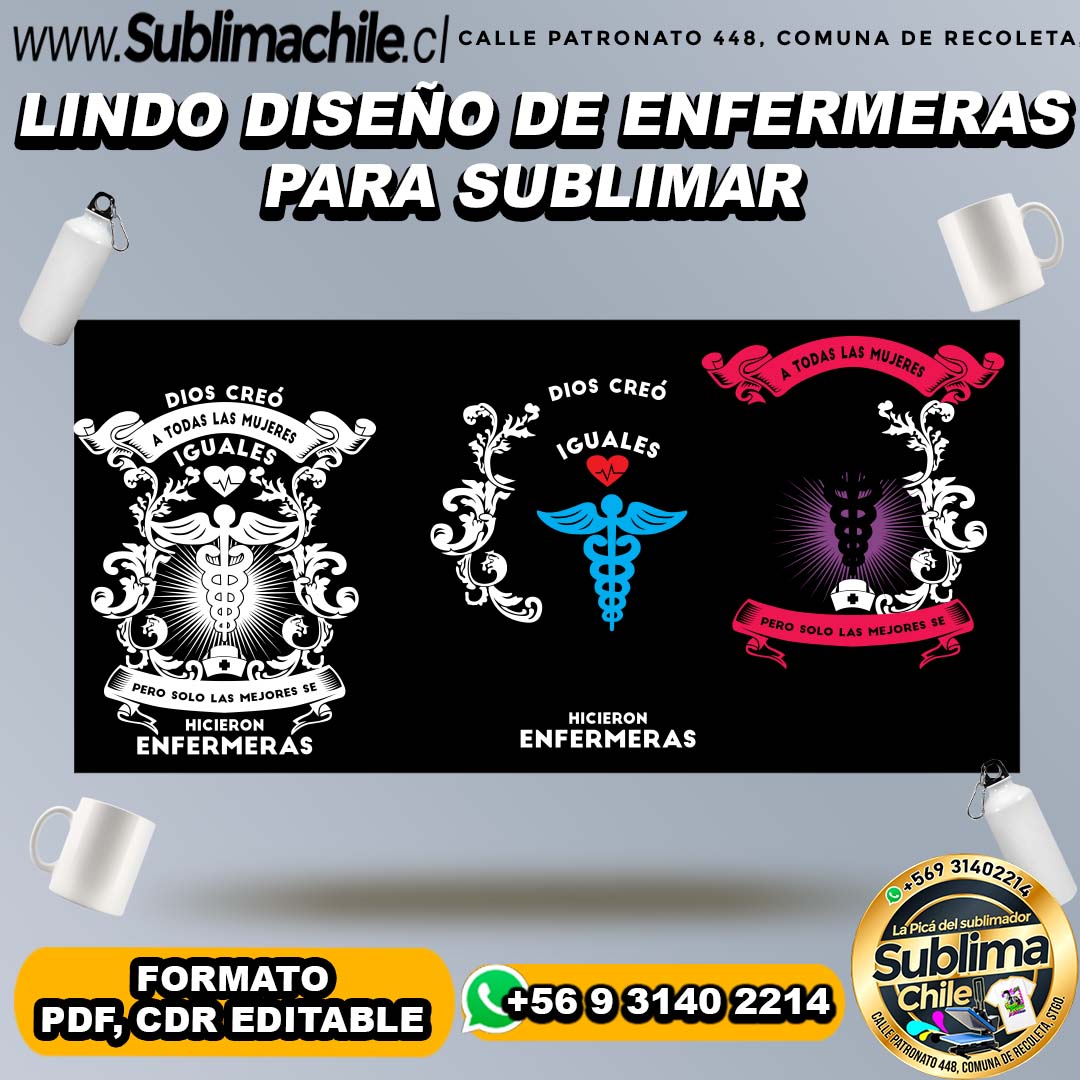 Lindo diseño de enfermeras para sublimar - PDF, CDR EDITABLE 1 Lindo diseño de enfermeras para sublimar - PDF, CDR EDITABLE