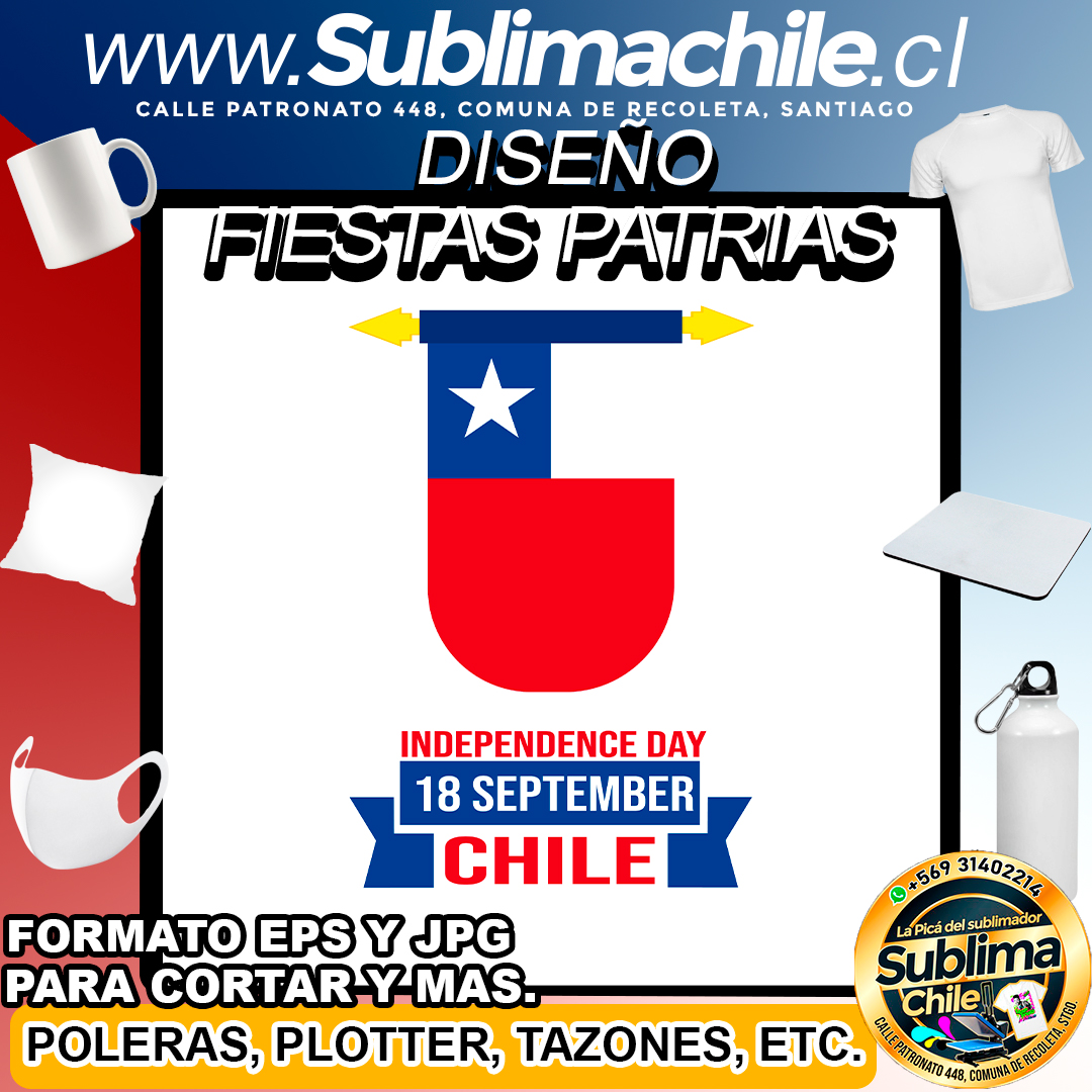 Diseño de Fiestas Patrias para Sublimar Editable - EPS y JPG 1 Diseño de Fiestas Patrias para Sublimar Editable - EPS y JPG