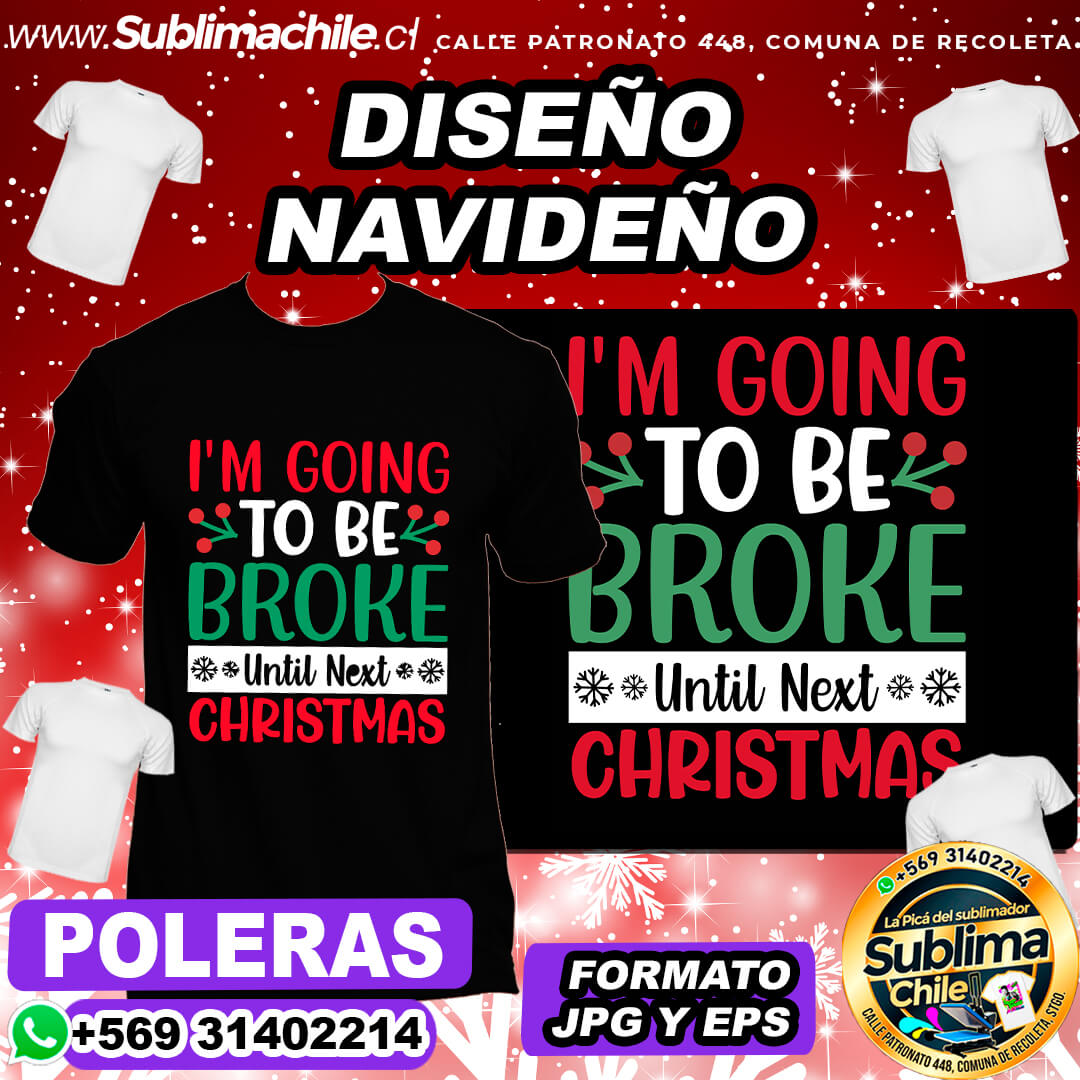 Diseño Navideño para Sublimar Poleras - EPS y JPG 1 Diseño Navideño para Sublimar Poleras - EPS y JPG