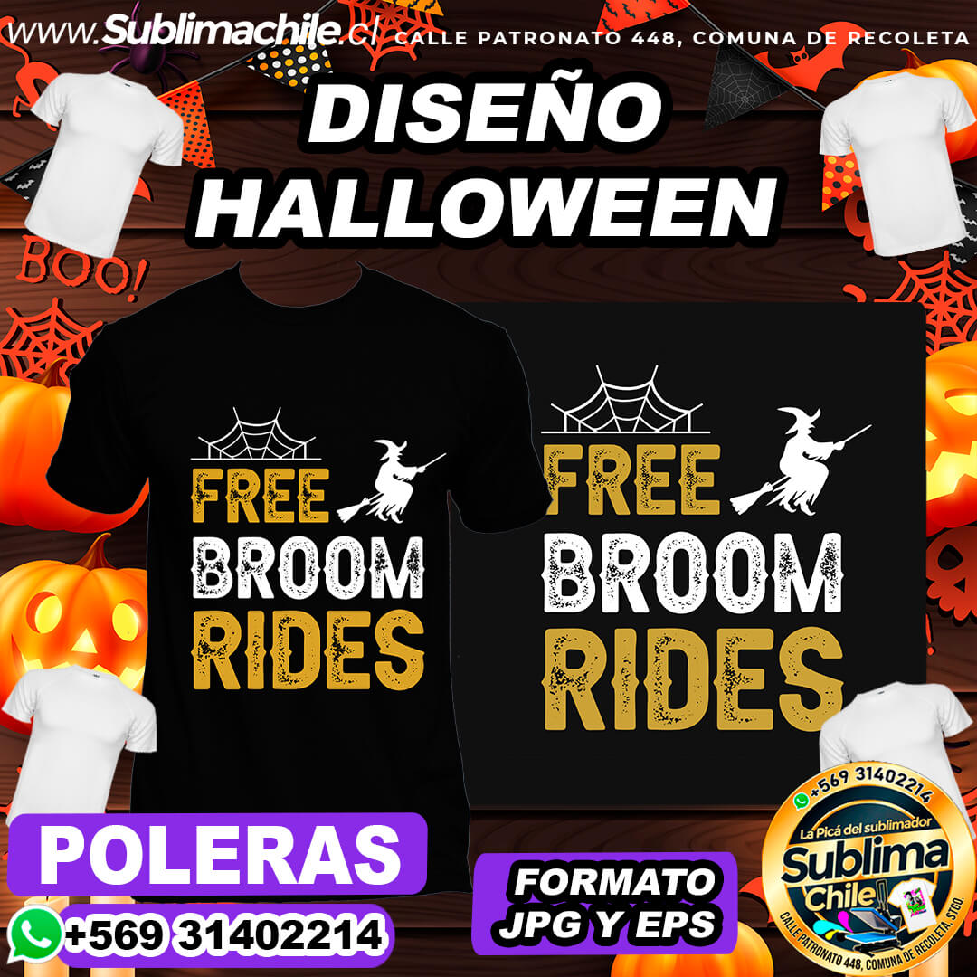 Diseño Sobre Halloween para Sublimar Poleras - EPS y JPG 1 Diseño Sobre Halloween para Sublimar Poleras - EPS y JPG