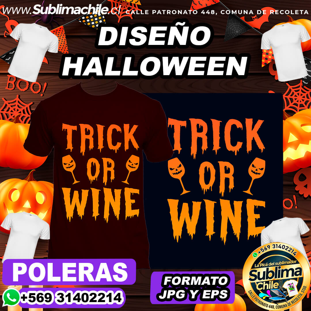 Diseño Sobre Halloween para Sublimar Poleras - JPG y EPS 1 Diseño Sobre Halloween para Sublimar Poleras - JPG y EPS