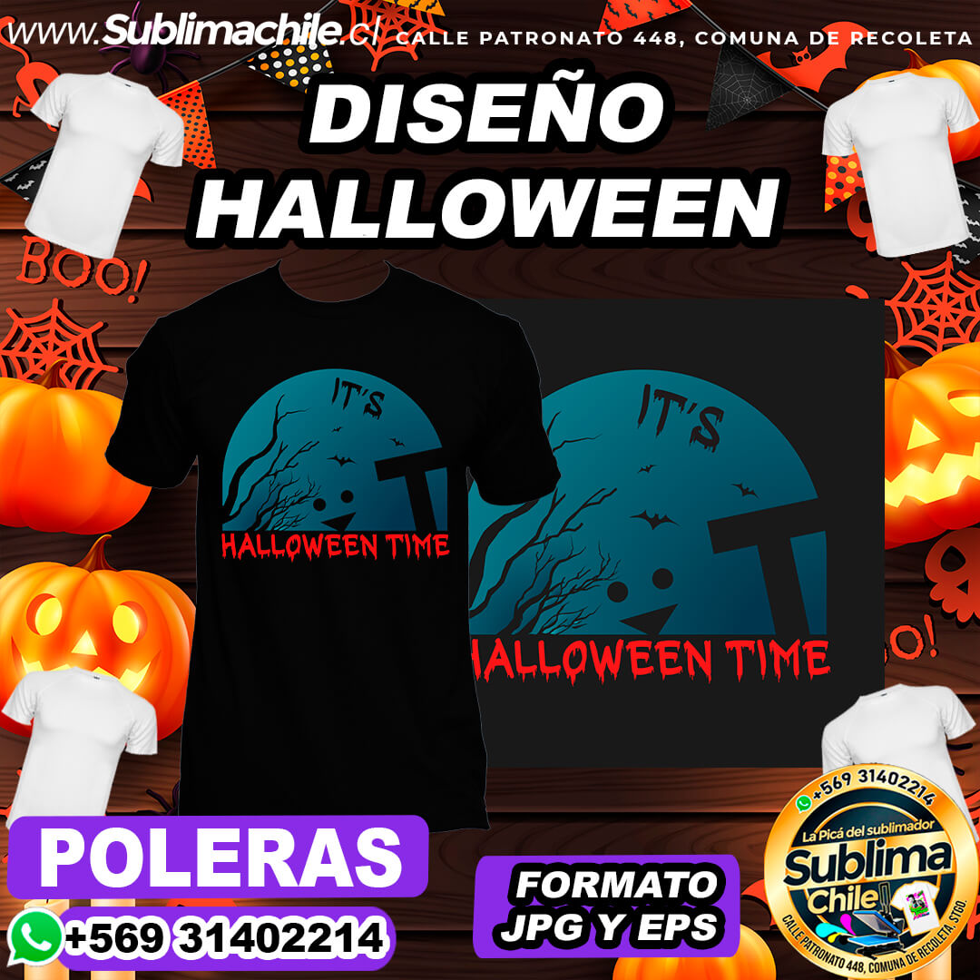 Diseño de Halloween para Sublimar Poleras - JPG y EPS 1 Diseño de Halloween para Sublimar Poleras - JPG y EPS