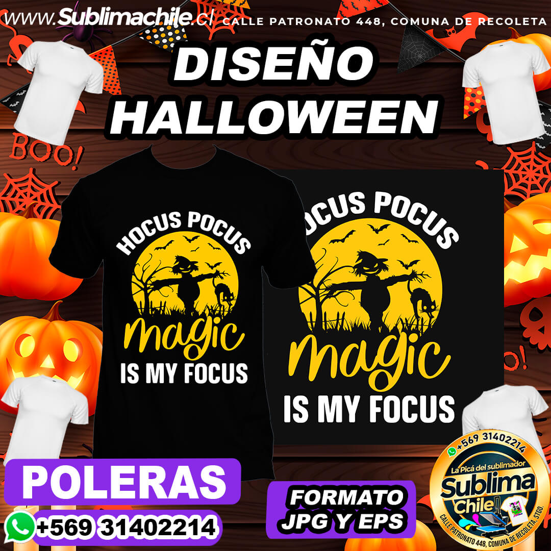 Diseño de Halloween para Sublimar Poleras - JPG y EPS 1 Diseño de Halloween para Sublimar Poleras - JPG y EPS