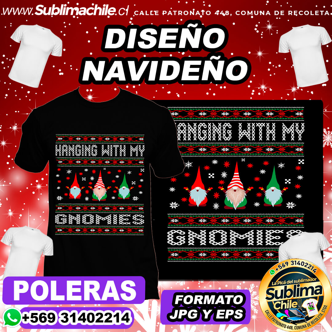 Diseño de Navidad para Sublimar Poleras - JPG y EPS 1 Diseño de Navidad para Sublimar Poleras - JPG y EPS