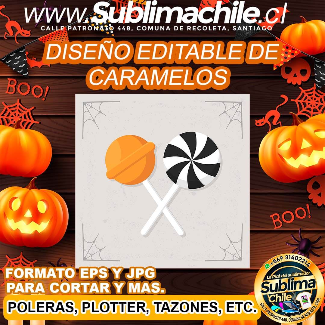 Diseño editable de caramelos para sublimar - EPS, JPG 1 Diseño editable de caramelos para sublimar - EPS, JPG