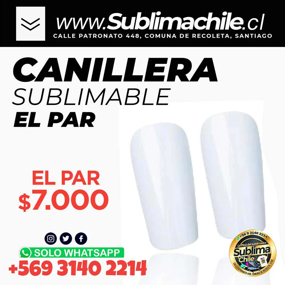 Par de Canilleras para Sublimar 1 Par de Canilleras para Sublimar