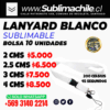 Lanyard Sublimable 2.5 cm de ancho