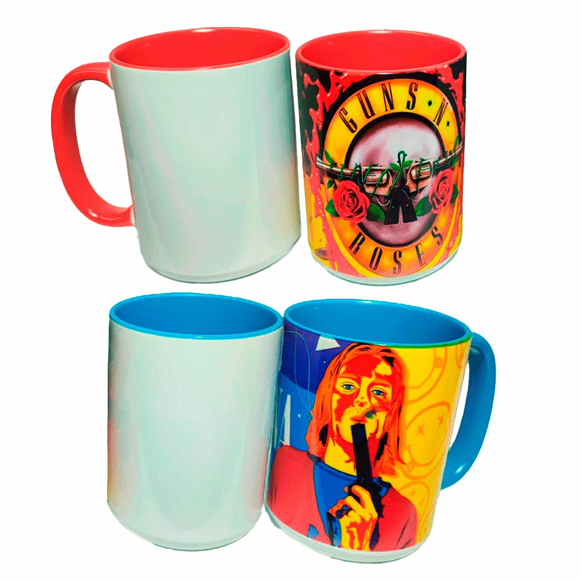 Tazones sublimables de Colores 11 Oz con Cuchara - 36 unidades 5 Tazones sublimables de Colores 11 Oz con Cuchara - 36 unidades