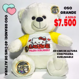 oso con polera sublimable