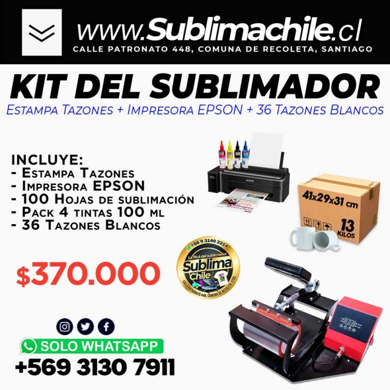 Kit del sublimador estampa Tazones 2